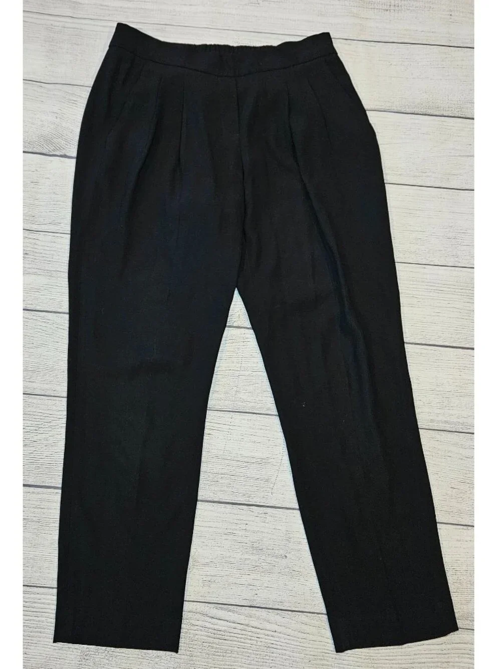 Babaton Black Tapered Pleated High Waist Lightweight Tailored Ankle Pants Size M